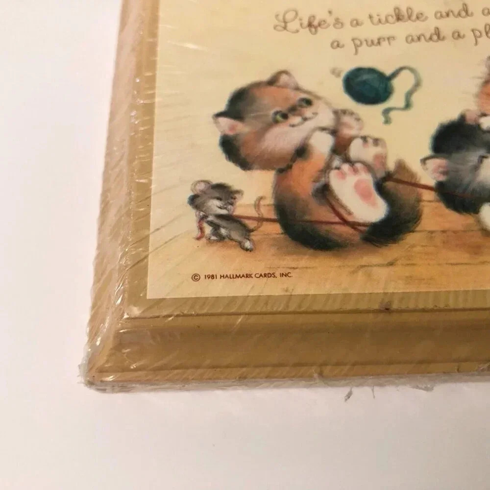 Vintage 1981 Hallmark Plaque Lifes A Tickle Hanging Cat Wall Art - Picture 16 of 16